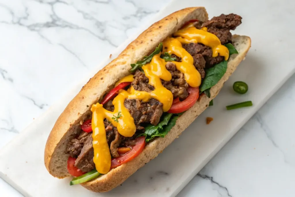 Vegan cheese sauce for Philly cheesesteak