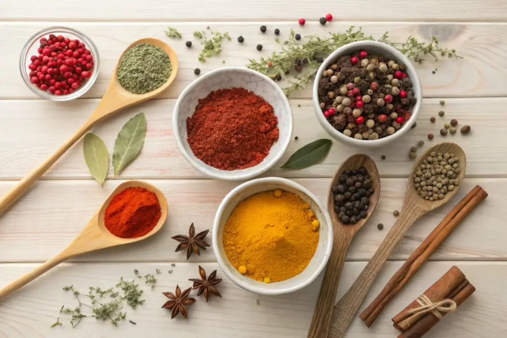 Assorted Spices for Mac and Cheese Recipe