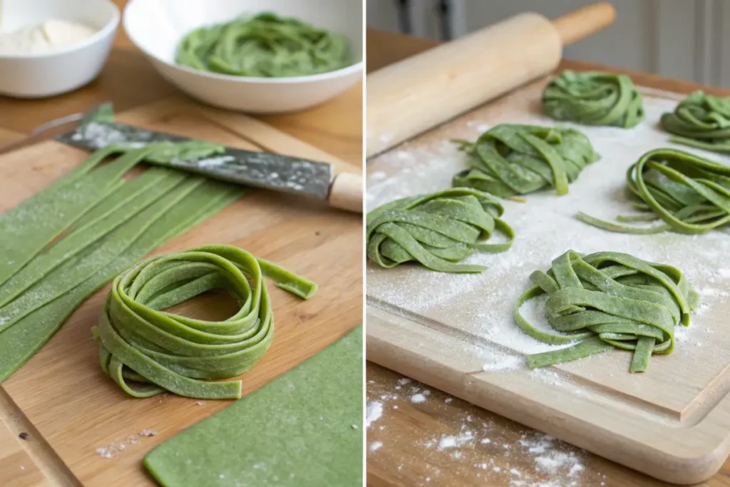 What does green pasta taste like